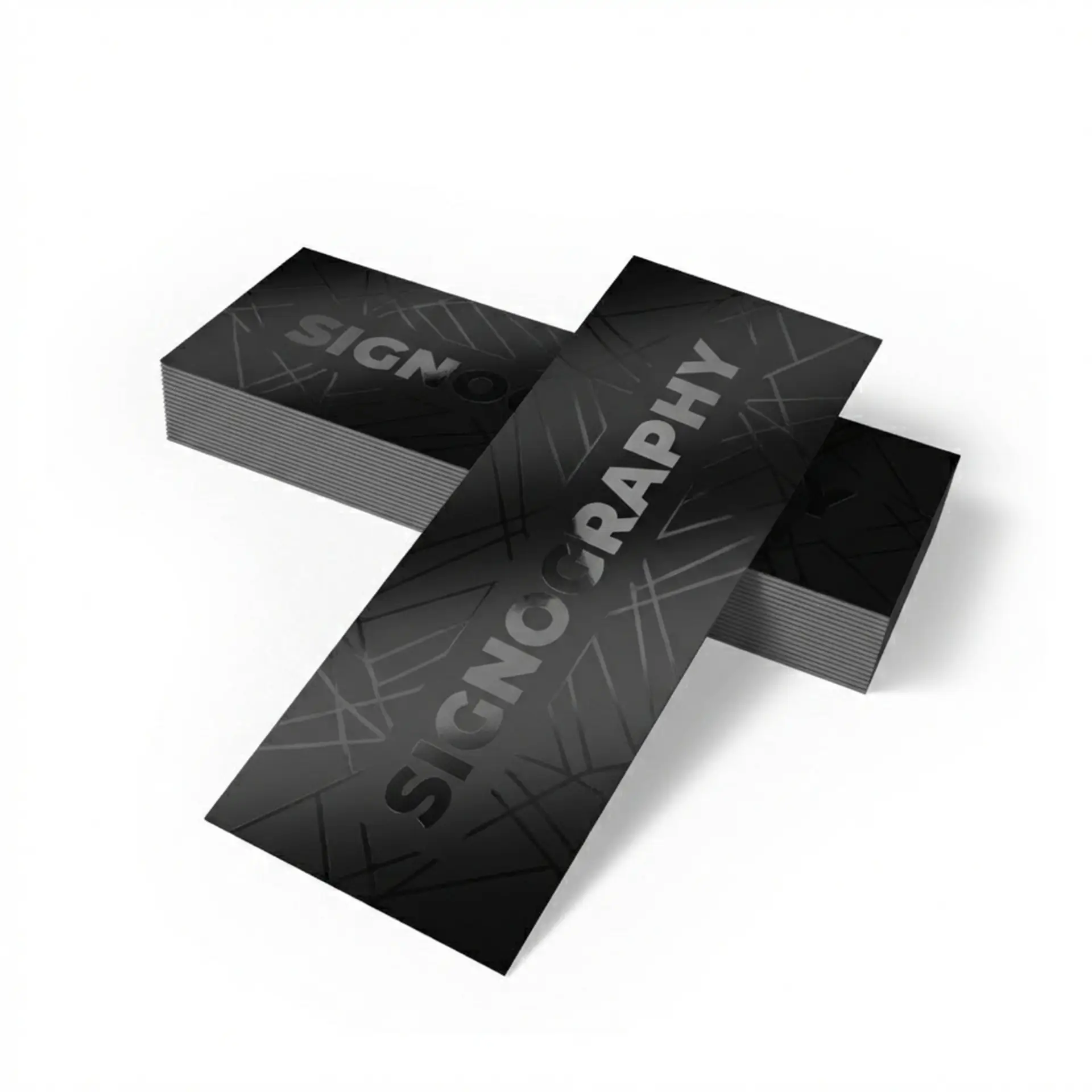 Stack of 18pt matte laminated bookmarks with spot UV details