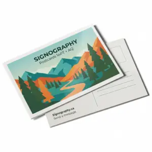 Stack of 14pt Postcards with AQ Coating