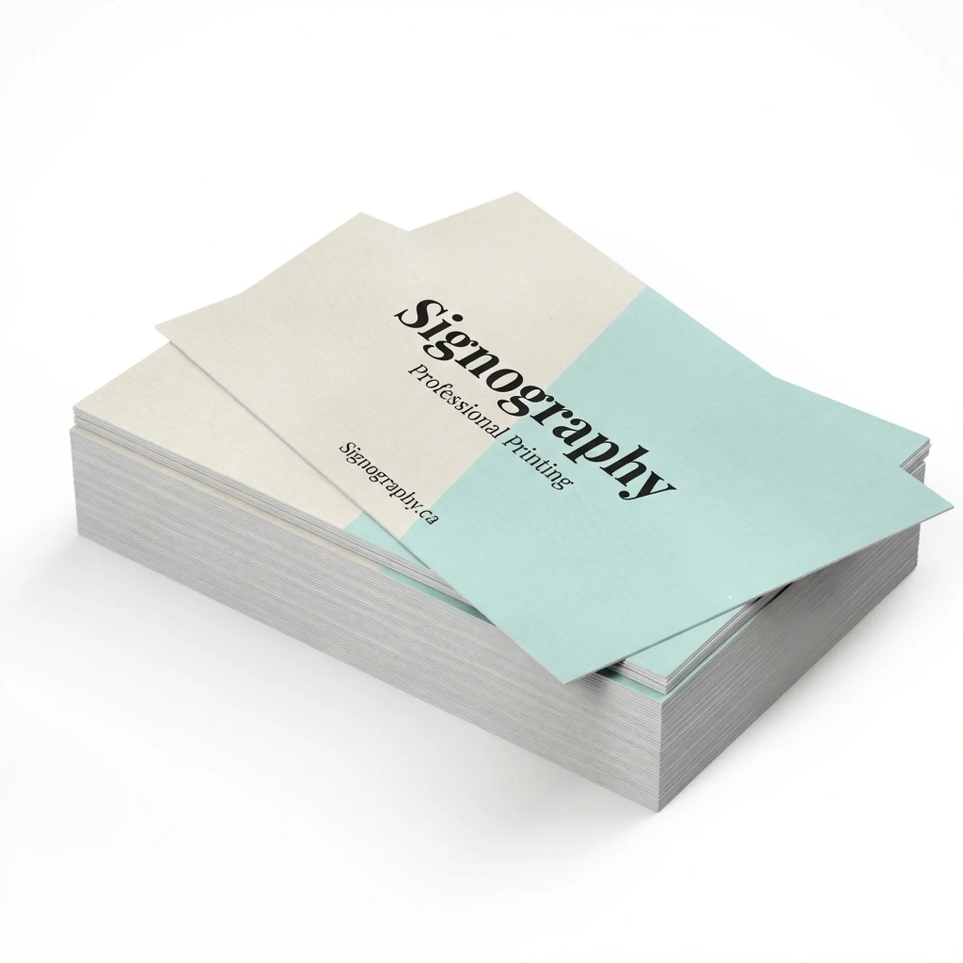 13pt Linen Uncoated Business Cards Stack