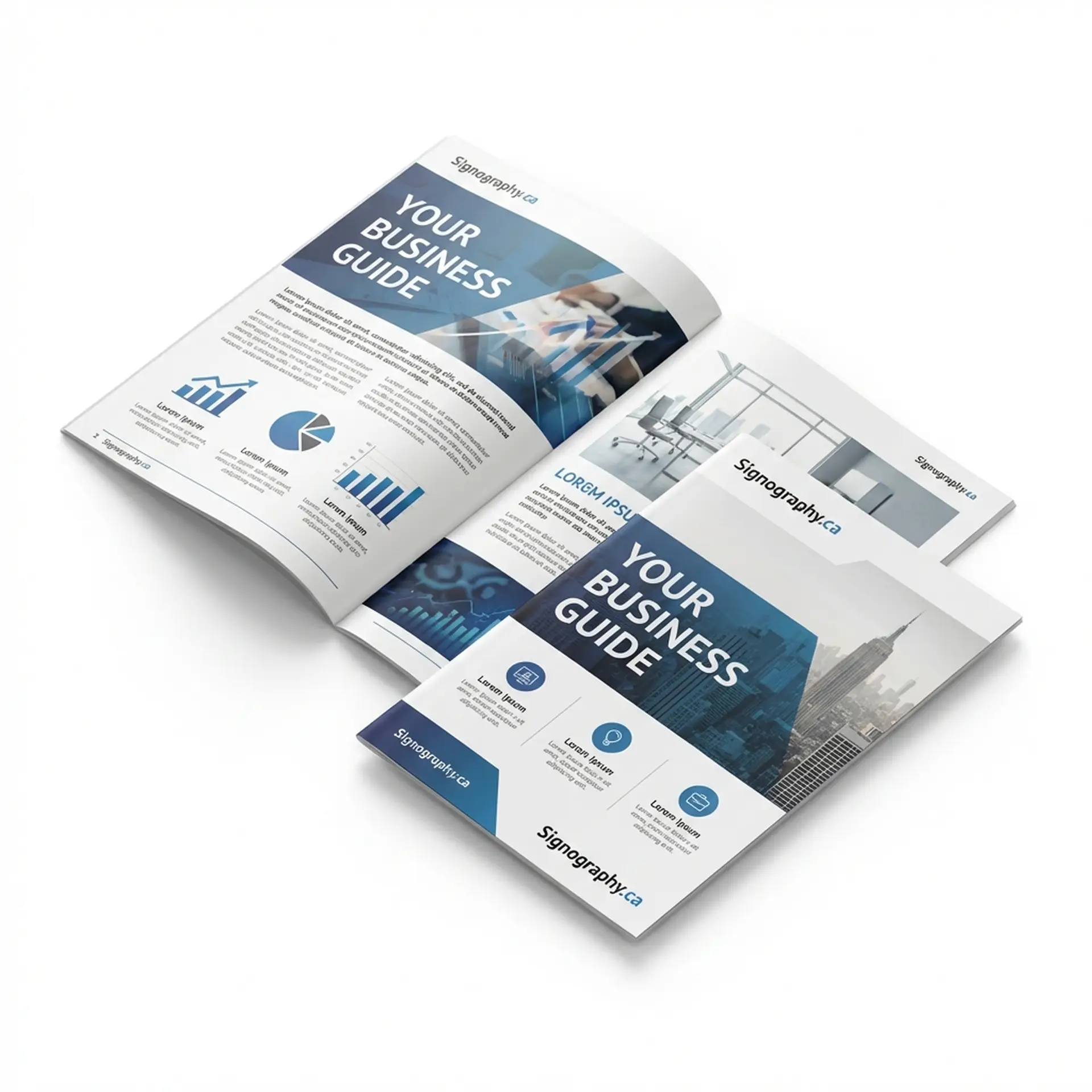 Stack of 8.5x11 booklets on 100lb gloss text
