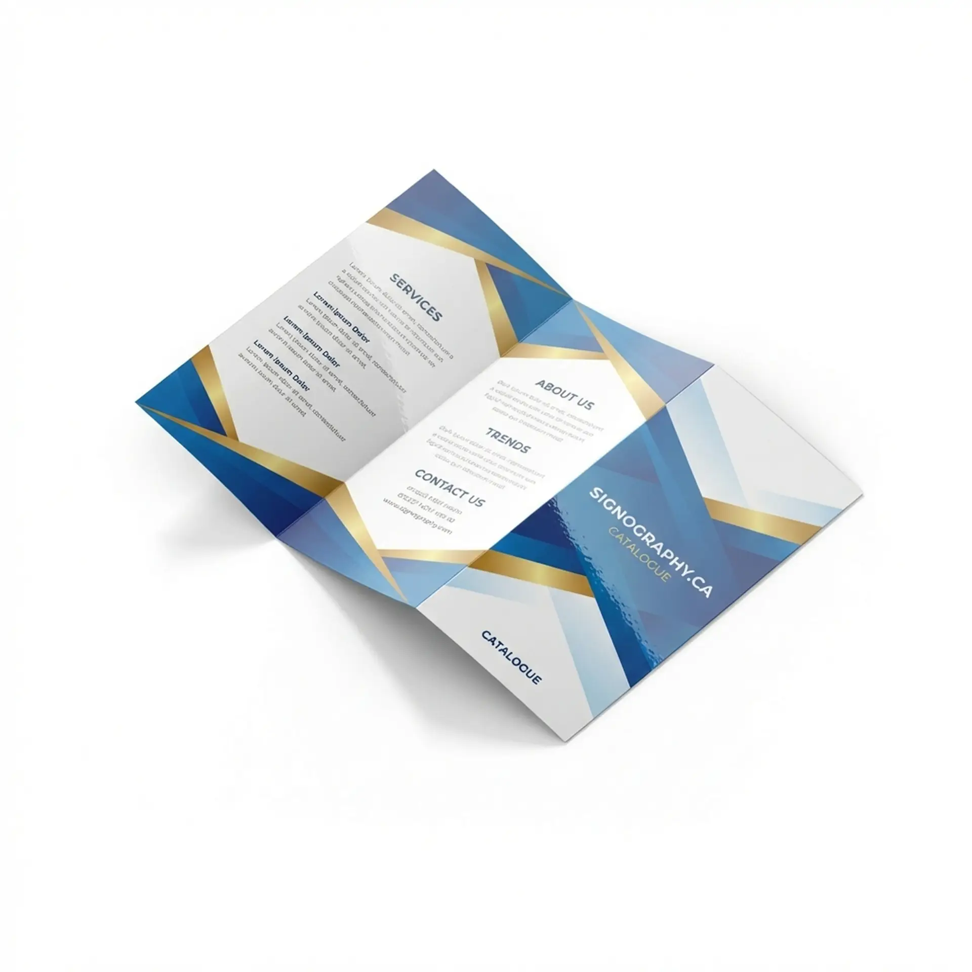 Brochures 100lb + UV (High Gloss) stacked