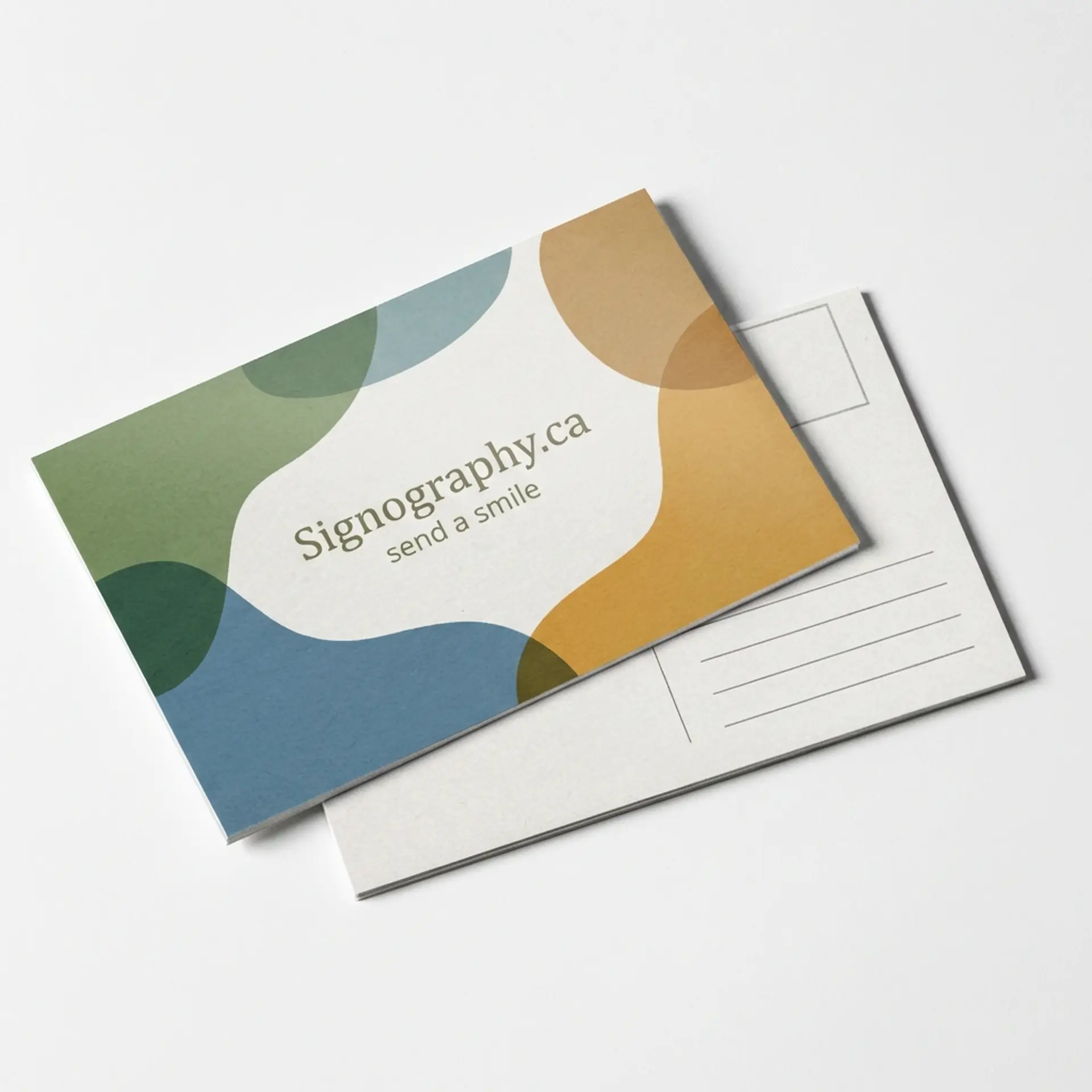 Stack of 13pt Enviro Uncoated Postcards