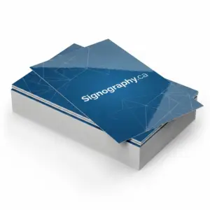 Stack of 18pt gloss laminated business cards