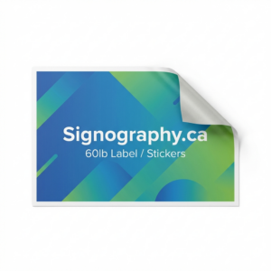 60lb slit back label square cut stickers pile