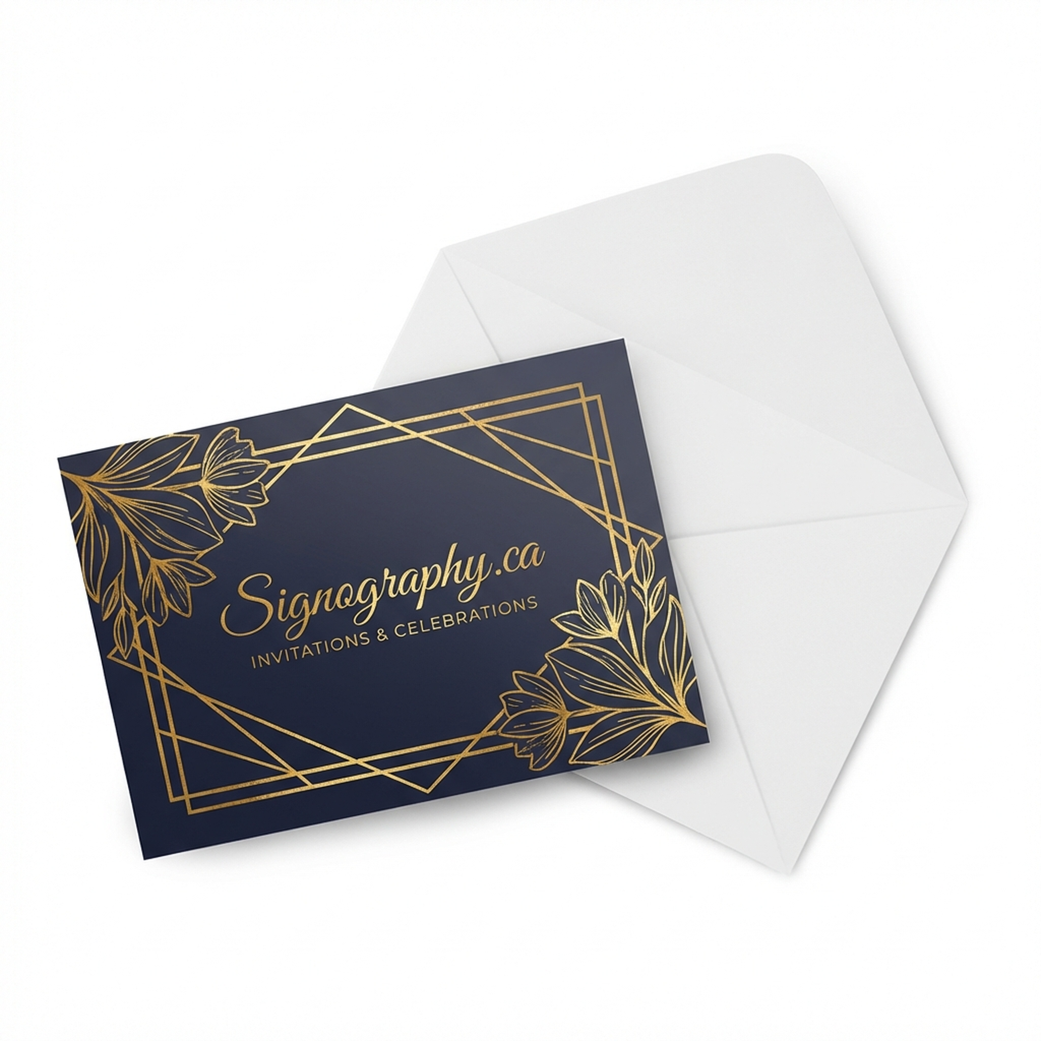 Metallic Foil Invitations with Matte Lamination