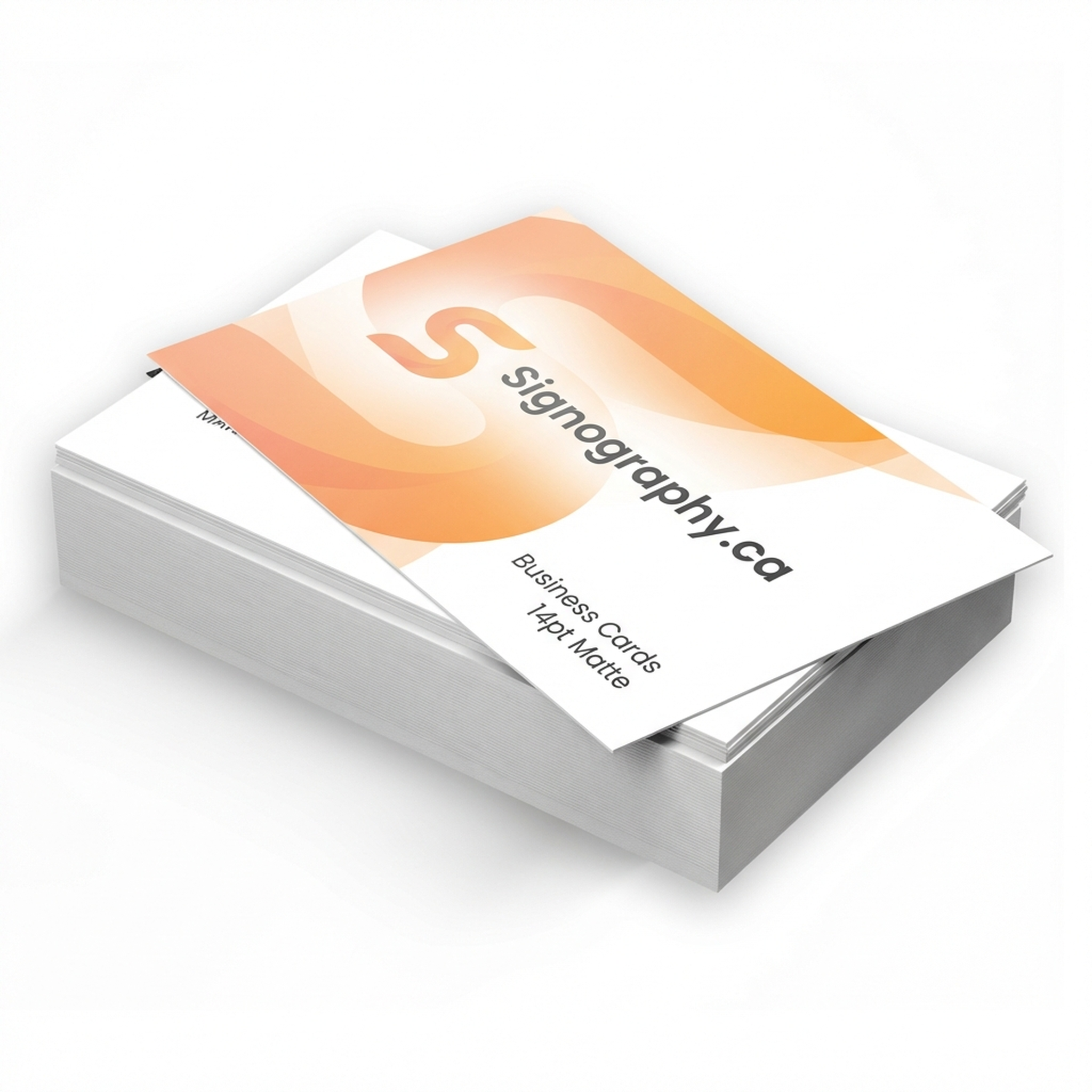 14pt Matte Finish Business Cards Stack