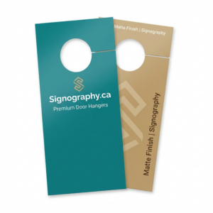 Custom 14pt Matte Finish Door Hanger