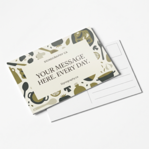 Stack of 14pt matte finish postcards