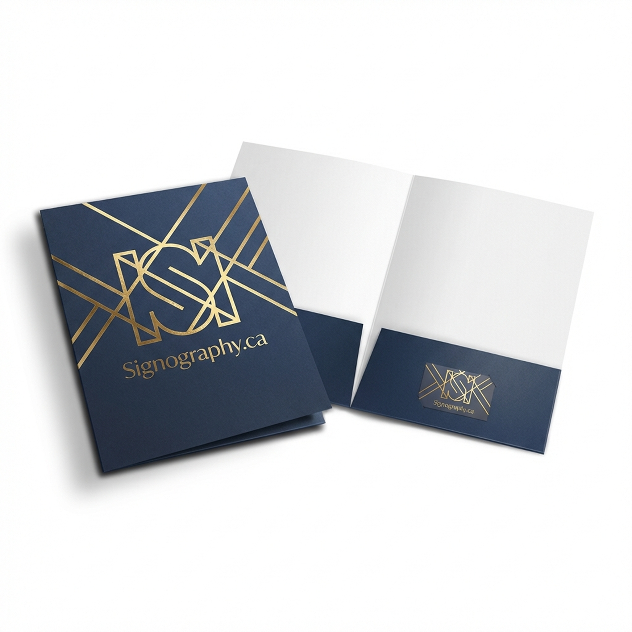 Metallic Foil Presentation Folder 14PT Cardstock