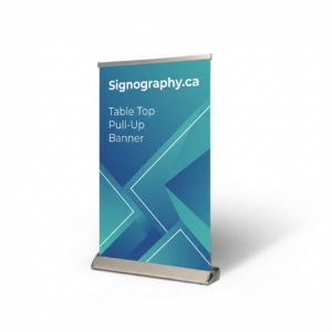 Table Top Pull Up Banner 13 oz Matte Vinyl display