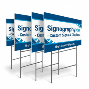 6mm Coroplast yard sign on grass